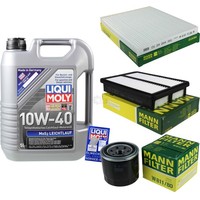 Mann Inspektionspaket Liqui Moly 10W-40 FüR Hyundai Tucson 2.0 2.7 AWD KIA