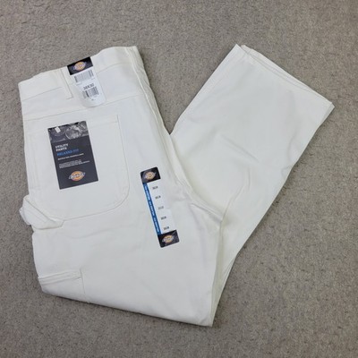 NWT Dickies Utility Painter Pants White Hammer Loops Mens 38x30 Sherwin Williams