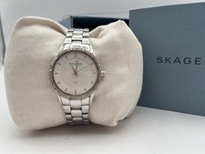Skagen Denmark womens watch silver 347ssx with box As Is