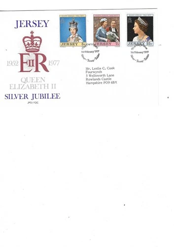Jersey Comm/FDC -  Silver Jubilee -  1977 (JES301)