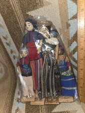 GUATEMALAN VINTAGE WORRY DOLLS FULL SET, ORIGINAL PACKAGE