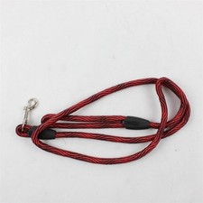 Red Black Dog Leash 4ft Durable Webbing Clip Handle Small-Medium