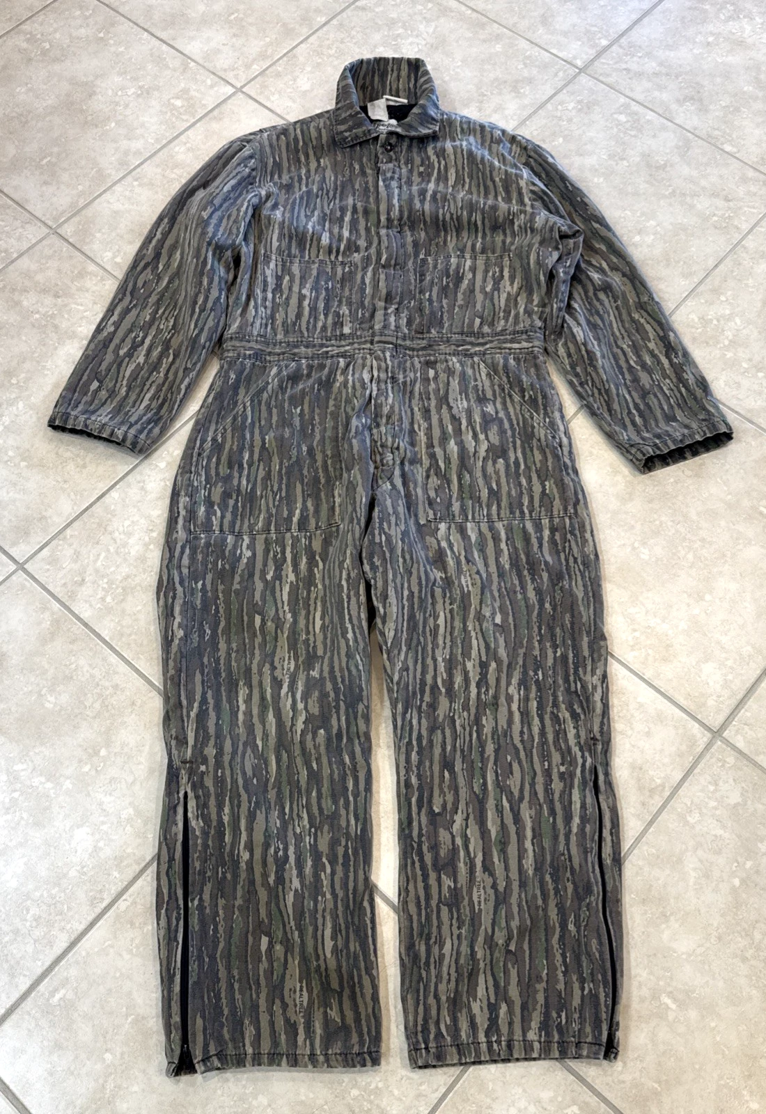 VTG Zero Zone by Walls Insulated Coveralls Hunting Outdoors Camo Sz L 42-44 Reg