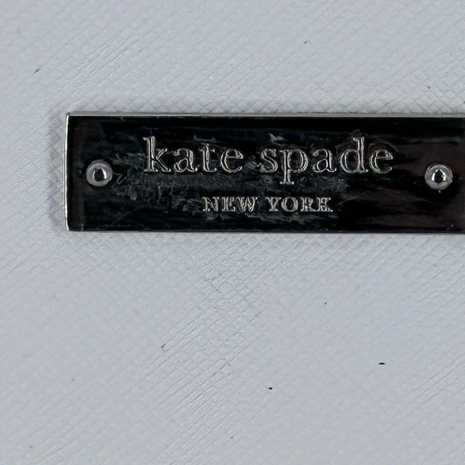 Kate Spade Padded Laptop Case Black & Beige Zip Computer Sleeve Saffiano Leather - Image 2 of 4