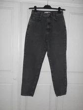 Zara Black High Waist Slightly Tapered Leg Denim Jeans - EUR38/UK8-10