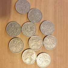 10 Lucky Christmas  Silver 6d Sixpences