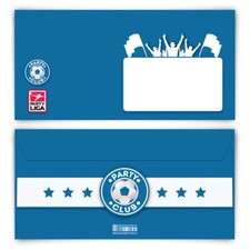 Briefumschl&auml;ge - Fu&szlig;ball in Blau - DIN Lang - Kuvert Umschlag Kuverts