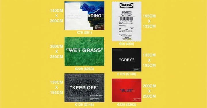 Virgil Abloh x IKEA MARKERAD WET GRASS Rug 195x132 CM Green