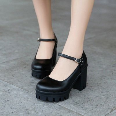 platform t strap mary janes