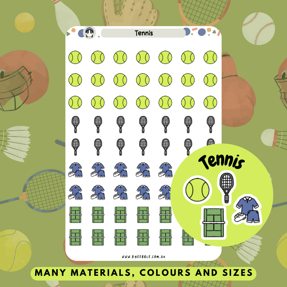 Tennis Sport Planner Stickers