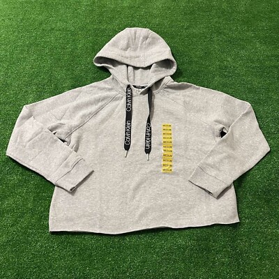 Calvin Klein Relaxed Long Sleeve Cozy Running Hoodie Crop