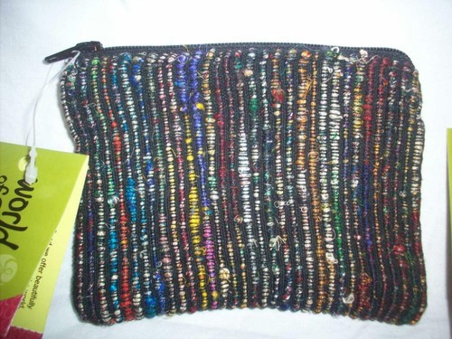 Lot of 3 - "World Of Good" Woven Coin Purses with a Rainbow of Colors - Picture 2 of 12