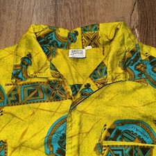 Mens Hawaiian Sands Shirt Vintage 60s Hawaii Crest Aloha Surf Tiki Hippy Medium