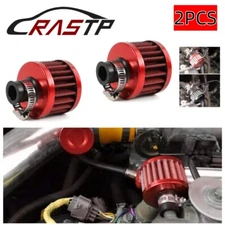 2PCS 12mm Cold Air Intake Filter Turbo Vent Crankcase Car Breather Valve Cover
