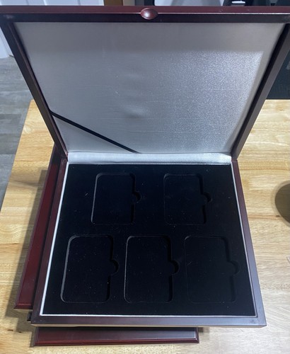 Guard House 5 Slab NGC Display Box Mahogany Color - Used