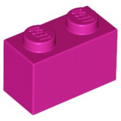 Lego - Pink 1x2 - Brick