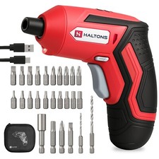 Haltons Electric Screwdriver Set 3.6V Cordless Power Driver 25pcs Tool Kit Set