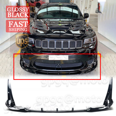 For Jeep Grand Cherokee SRT/Trackhawk 17-21 V4 Glossy Front Bumper Lip W/Winglet