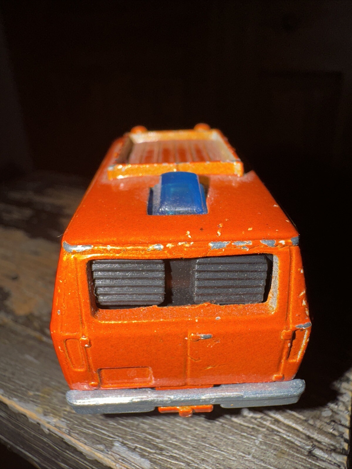 Vintage 1977 Hot Wheels Baja Breaker Van 1/64 Orange Opening Hood Hong Kong thumbnail 12