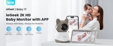 ieGeek 2K Baby Monitor Camera and Audio Smart Video Monitor with 5" Screen,PTZ