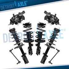 2.4L Front Steering Knuckles Hub Bearing Sway Bars Rear Struts for Toyota Camry