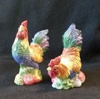 FITZ & FLOYD Coq du Village Rooster & Hen Salt & Pepper