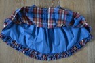 Eliane et Lena GIrls Orange Top and Blue Skirt Outfit Size 6 EUC — photo 5