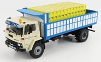 Modell Lkw Statisch Ebro P260 Truck 2-ACHS 1976 Beige Weiss Blau 1/43
