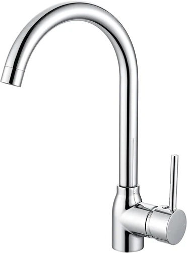 Kitchen Sink Mixer Tap Single Lever Monobloc Polished Chrome Mixers Taps 1 Hole 