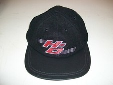 Harley Davidson Men's Baseball Cap Hat Black Wool Leather Bill Made In USA