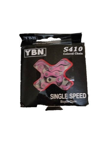 Bike YBN Chain 1/2x1/8x112 1/Speed Pink. bike part ,bicycle parts