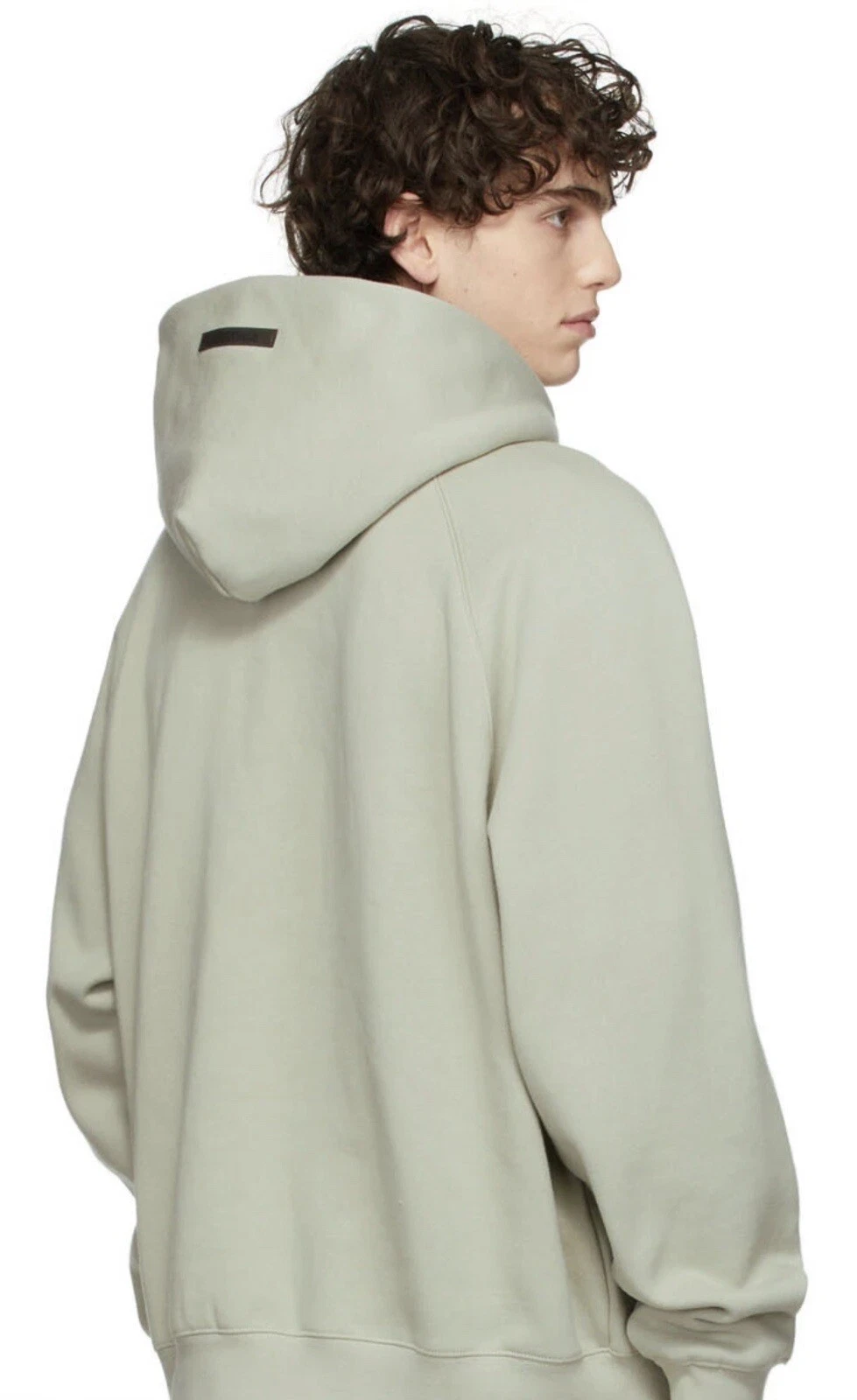 Felpa con cappuccio pullover logo Fear of God Essentials in calcestruzzo da uomo taglia XX Large 2XL