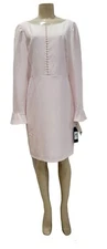 New KARL LAGERFELD Paris Women Rose Tulip Sleeve Crepe Sheath Dress Sz 8