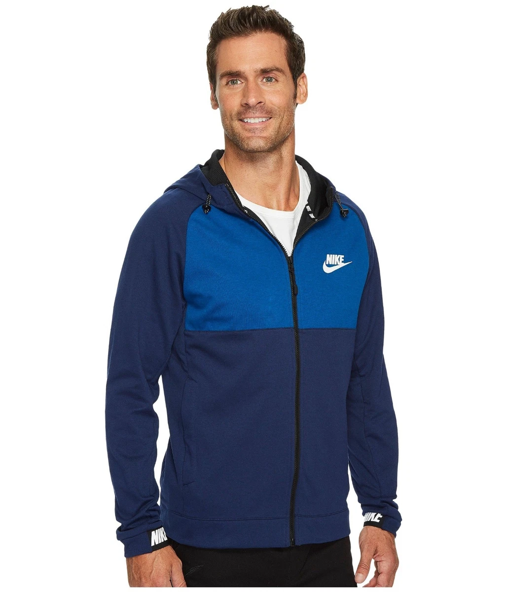 NIKE NEW ADVANCE FULL ZIP TRAINING HOODIE BLUE MEN&#039;S SIZE XL | eBay