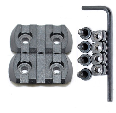 Polymer 3 Slots Single Rail Sections for ML0K Picatinny Weaver Mount - 2PCS