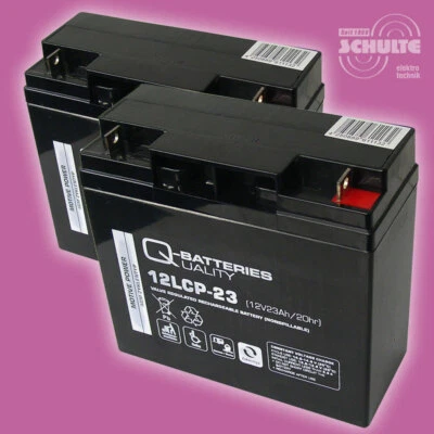 QUALITY-BATTERIES Akku-Satz Batterien für Elektromobil Dietz Byte, 2 x 12V 23Ah Blei AGM Zyklentyp