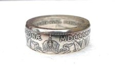 Austrian Silver 2 Corona Coin ring - Austrian coin ring - silver coin ring