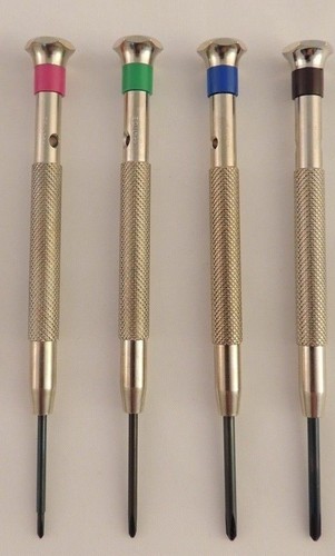 Assortiment De 4 Tournevis Horotec 01.400-A - Mèches Cruciformes - Neuf Avec étiquettes