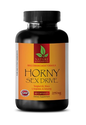 HORNY SEX DRIVE - Tongkat , Maca, Ginseng, L Arginine - 1 Bottle 60 Tablets 