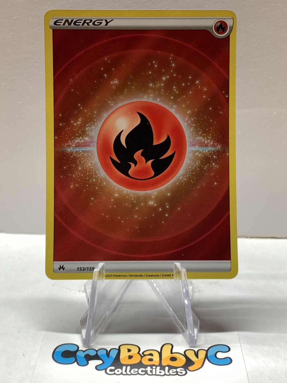 Pokemon Fire Energy 153/159 Crown Zenith FULL ART