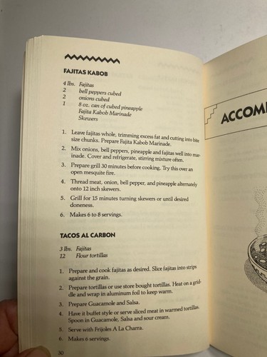Fajita Fiesta By Rebecca Reyes Tex-Mex Fajitas Meals Desserts Mexican Food 1985 - Picture 24 of 24