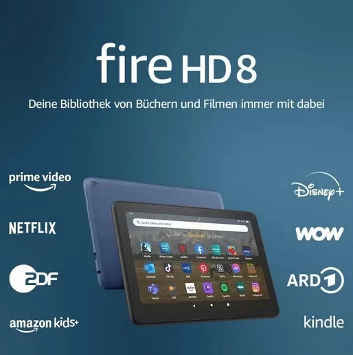 Amazon Fire HD 8 Tablet 12. Gen 64GB. Wi-Fi. 8 Zoll - Schwarz (mit Werbung) - Bild 2 von 4
