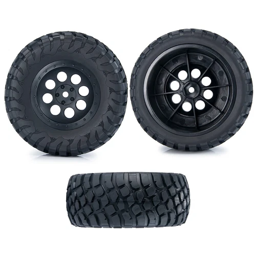 Llanta de goma para camión de recorrido corto 4 piezas 1:10 neumático para coche camión SLASH RC - Imagen 5 de 12