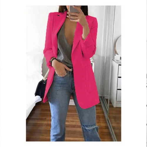 Damenoberteile Anzug Blazer Anzugjacke Damen formell schmal Mantel Cardigan Oberbekleidung - Bild 8 von 29