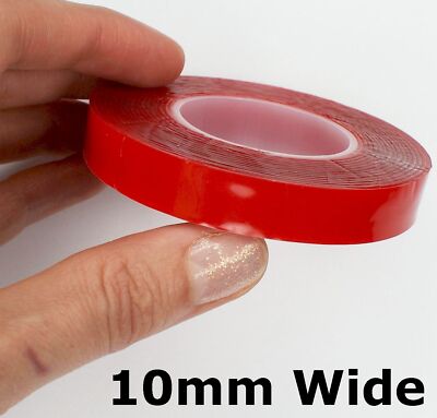 Transparentes DOPPELSEITIGES KLEBEBAND sehr hohe Haftung selbstklebende Klebepads, 10mm breite Rolle