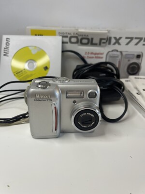 Nikon COOLPIX 775 ,Digital, Wires, Battery Charger, No Battery, Not Tested