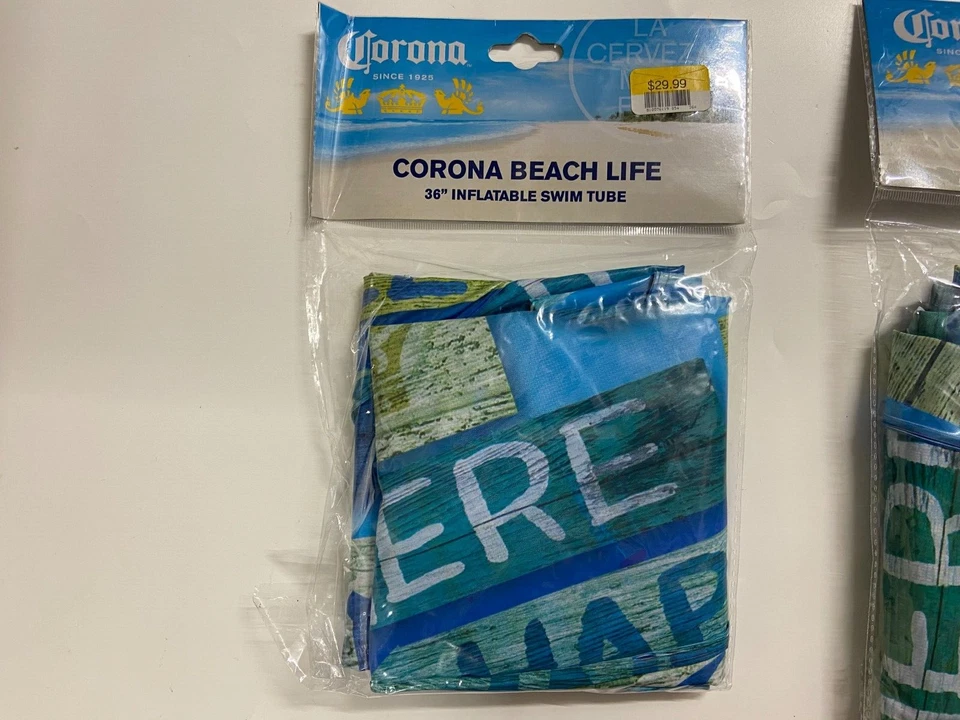 *Nuevo Lote de 3* Corona Beach Life 36" Tubo de Natación Inflable Piscina de Agua Tubo Flotador Foto 2 de 3