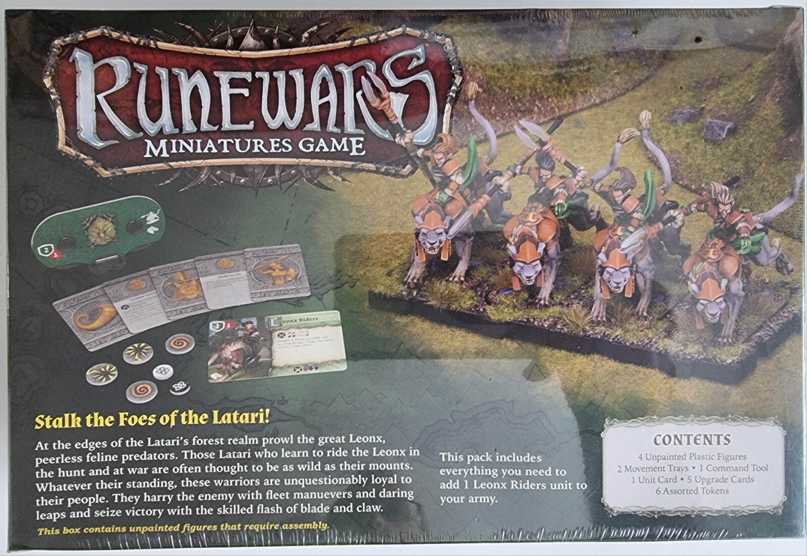 RUNEWARS Miniatures Game Latari Leonx Riders (Wood Elves) Sealed