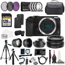 Nikon Z30  Z DX 16-50mm f/3.5-6.3 VR Lens  Mic 128GB  9 PC Filtr-MEGA Kit
