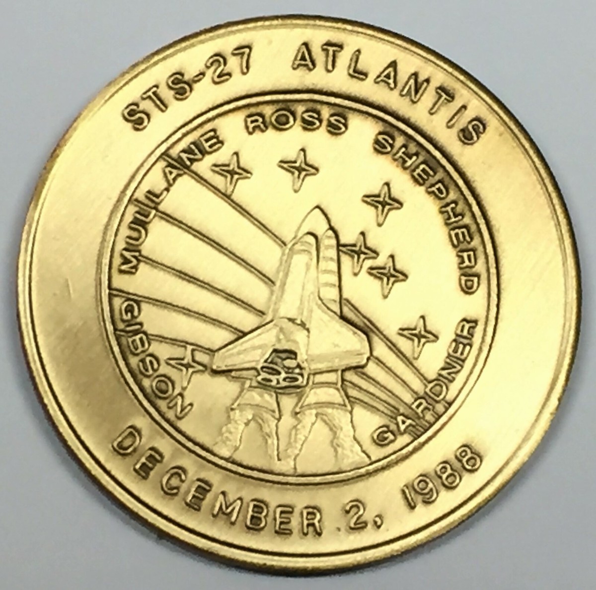 SENTINELS / WORLD DIVIDE デスコア メタルコア N027 NASA SPACE SHUTTLE COIN / MEDAL, ATLANTIS STS-27 | eBay